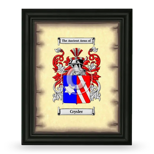 Crysler Coat of Arms Framed - Black