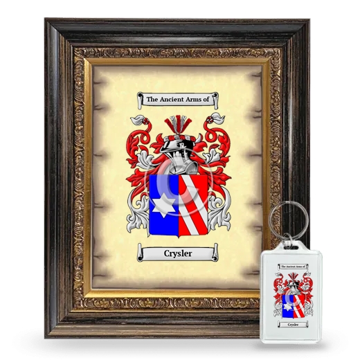 Crysler Framed Coat of Arms and Keychain - Heirloom