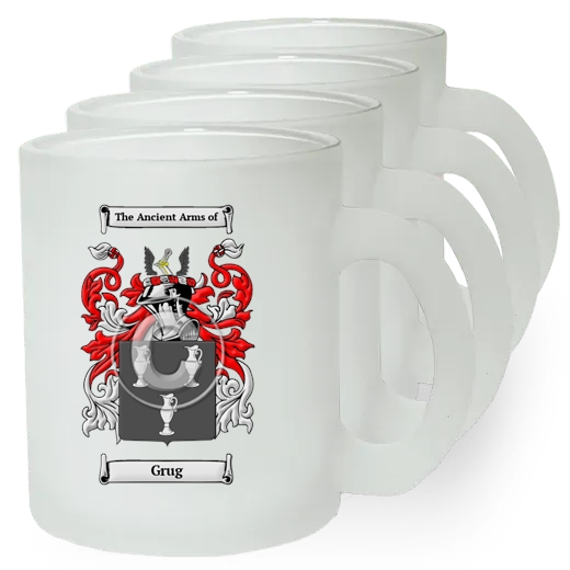Grug Set of 4 Frosted Glass Mugs