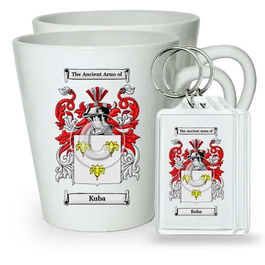 Kuba Pair of Latte Mugs and Pair of Keychains