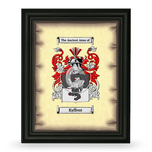 Kyffent Coat of Arms Framed - Black