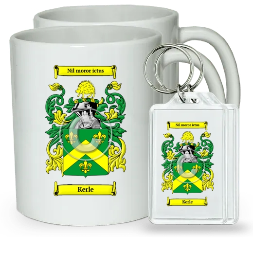 Kerle Pair of Coffee Mugs and Pair of Keychains