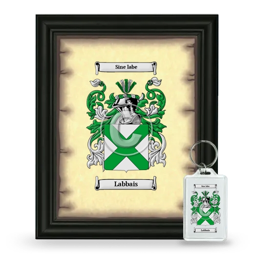 Labbais Framed Coat of Arms and Keychain - Black