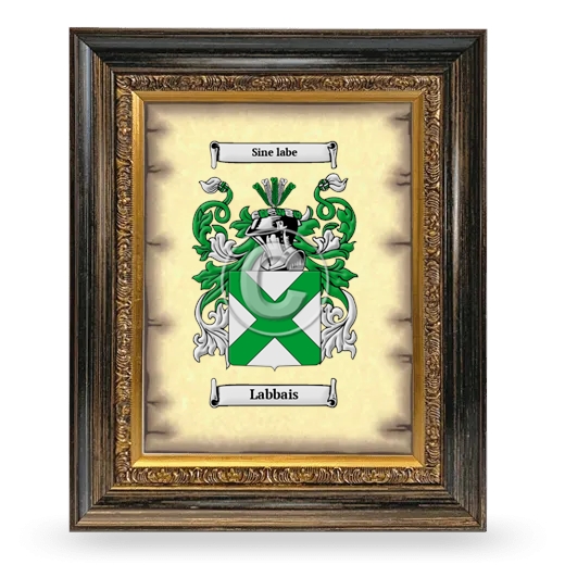 Labbais Coat of Arms Framed - Heirloom