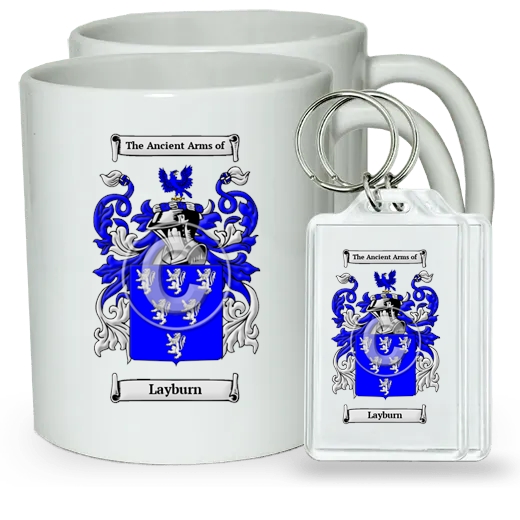 Layburn Pair of Coffee Mugs and Pair of Keychains