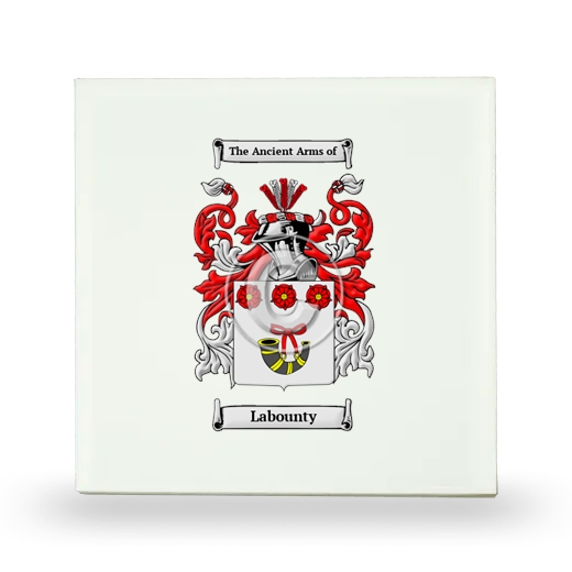 Labounty Small Ceramic Tile with Coat of Arms