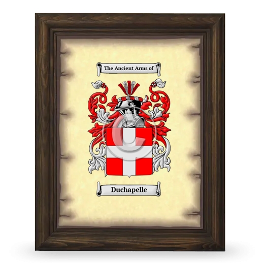 Duchapelle Coat of Arms Framed - Brown