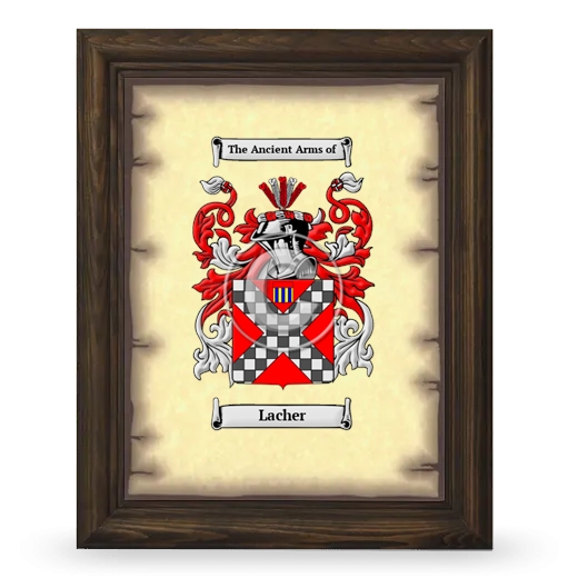 Lacher Coat of Arms Framed - Brown