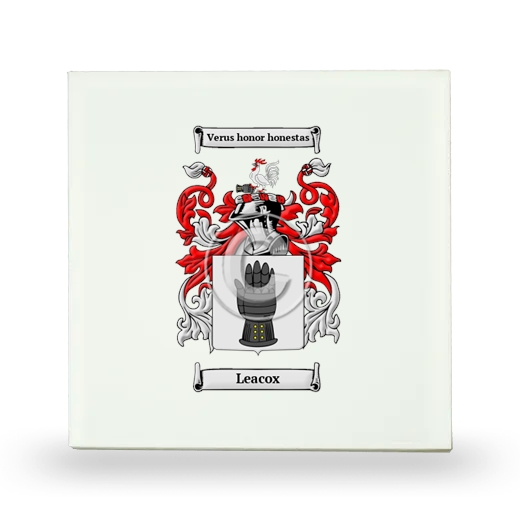 Leacox Small Ceramic Tile with Coat of Arms