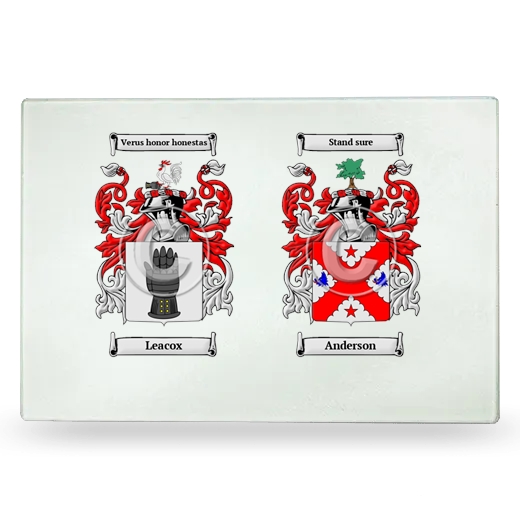 Double Coat of Arms Glass Cutting Board