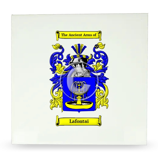 Lafontai Large Ceramic Tile with Coat of Arms