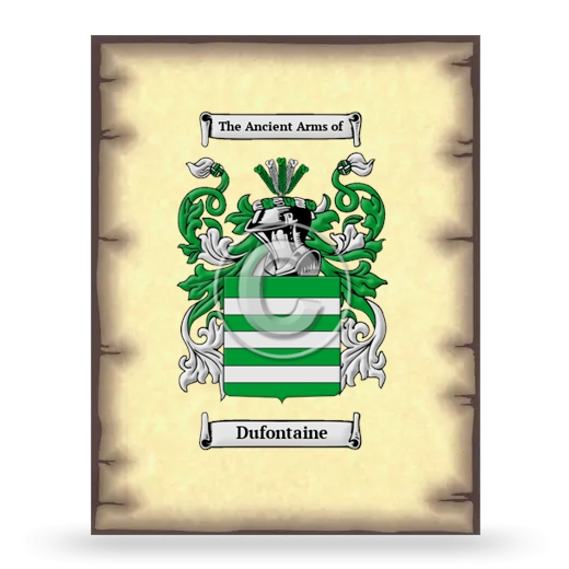 Dufontaine Coat of Arms Print