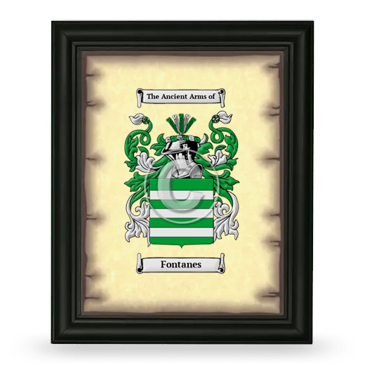 Fontanes Coat of Arms Framed - Black