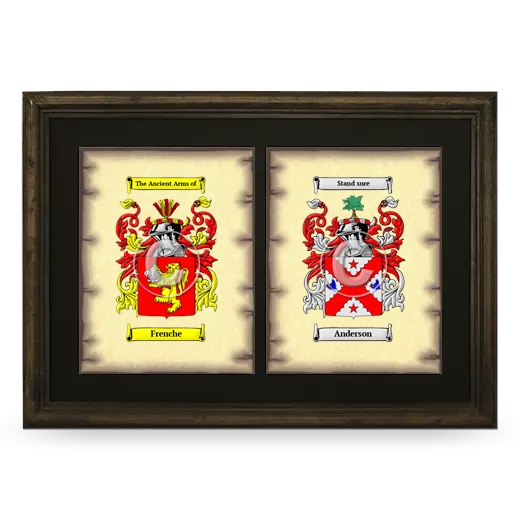 Double Coat of Arms Framed - Brown