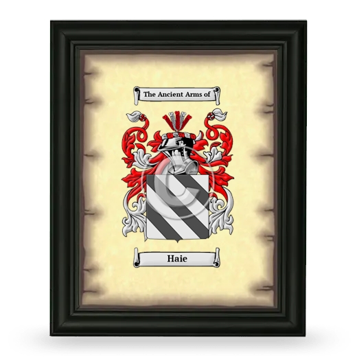 Haie Coat of Arms Framed - Black