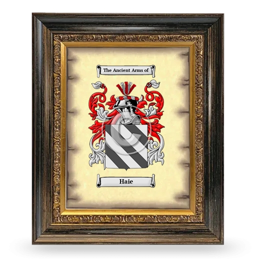 Haie Coat of Arms Framed - Heirloom