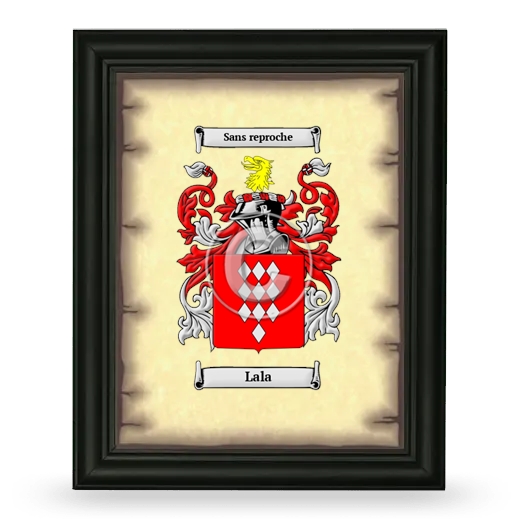 Lala Coat of Arms Framed - Black