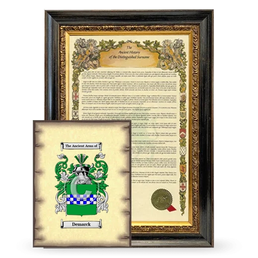 Demarck Framed History and Coat of Arms Print - Heirloom