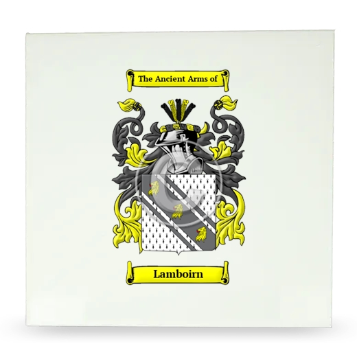 Lamboirn Large Ceramic Tile with Coat of Arms