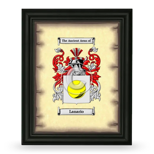 Lanario Coat of Arms Framed - Black