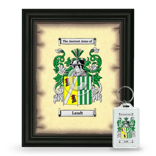 Landt Framed Coat of Arms and Keychain - Black