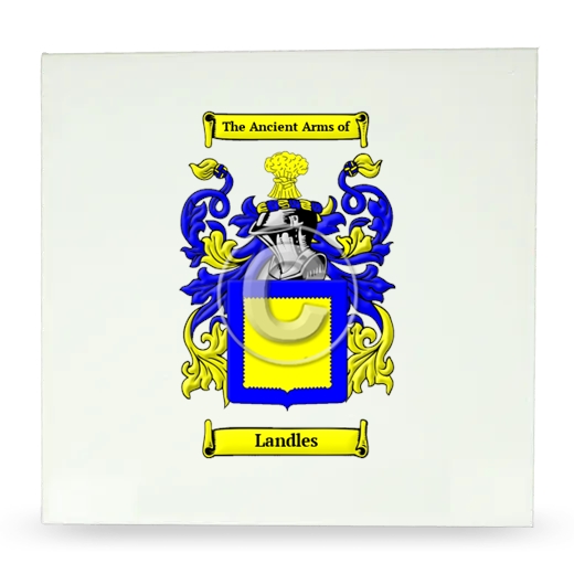 Landles Large Ceramic Tile with Coat of Arms