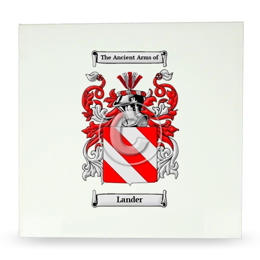 Lander Large Ceramic Tile with Coat of Arms