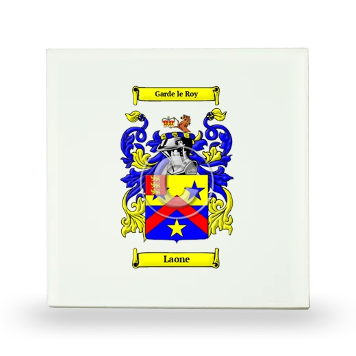 Laone Small Ceramic Tile with Coat of Arms