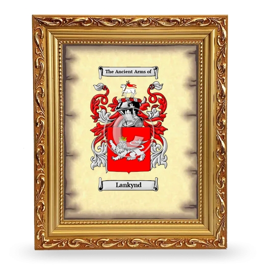 Lankynd Coat of Arms Framed - Gold