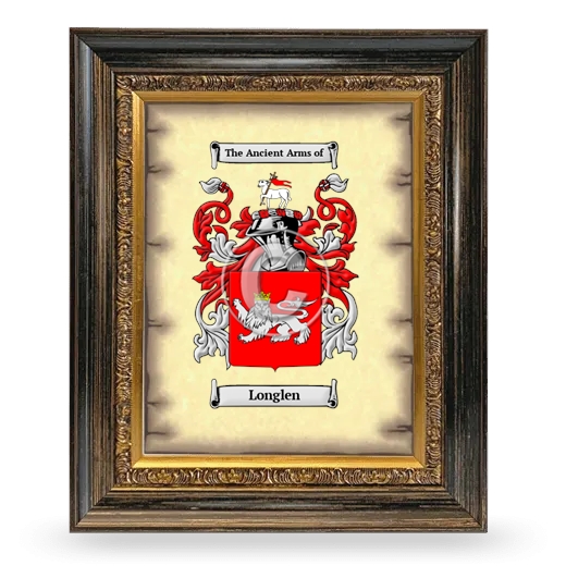 Longlen Coat of Arms Framed - Heirloom