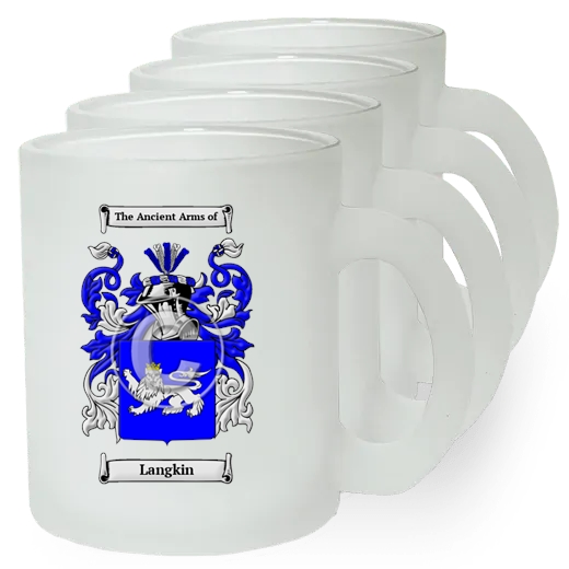 Langkin Set of 4 Frosted Glass Mugs