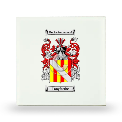 Langforthe Small Ceramic Tile with Coat of Arms