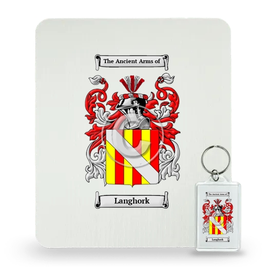 Langhork Mouse Pad and Keychain Combo Package