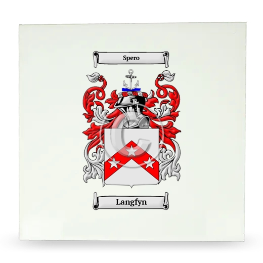 Langfyn Large Ceramic Tile with Coat of Arms