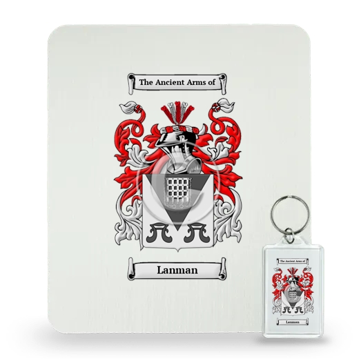 Lanman Mouse Pad and Keychain Combo Package