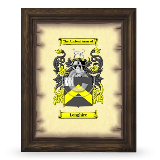 Longhire Coat of Arms Framed - Brown