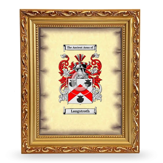 Langstroth Coat of Arms Framed - Gold