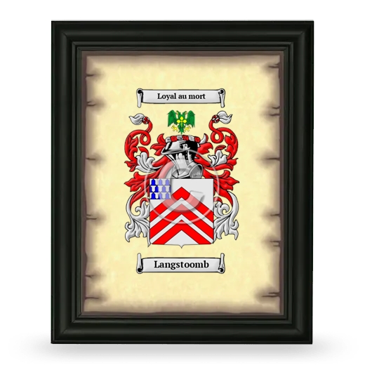 Langstoomb Coat of Arms Framed - Black