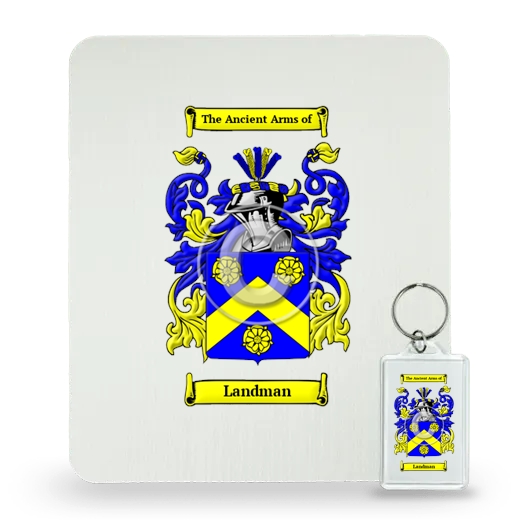 Landman Mouse Pad and Keychain Combo Package