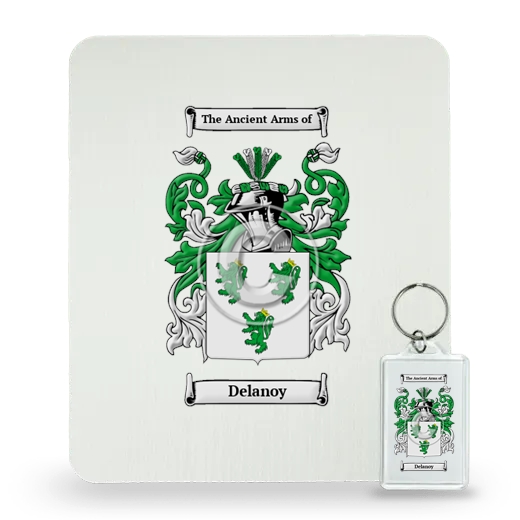 Delanoy Mouse Pad and Keychain Combo Package