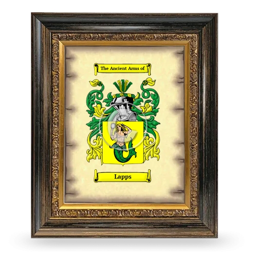 Lapps Coat of Arms Framed - Heirloom