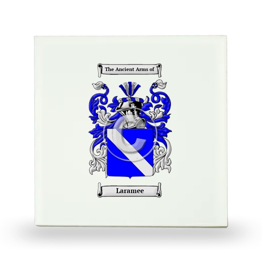 Laramee Small Ceramic Tile with Coat of Arms