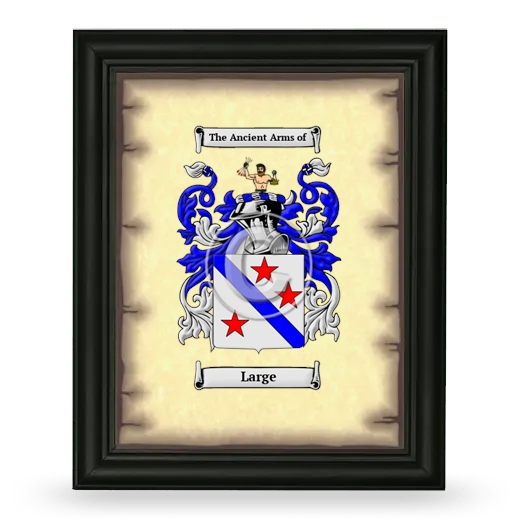 Large Coat of Arms Framed - Black