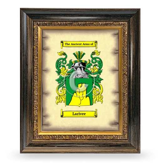 Larivee Coat of Arms Framed - Heirloom