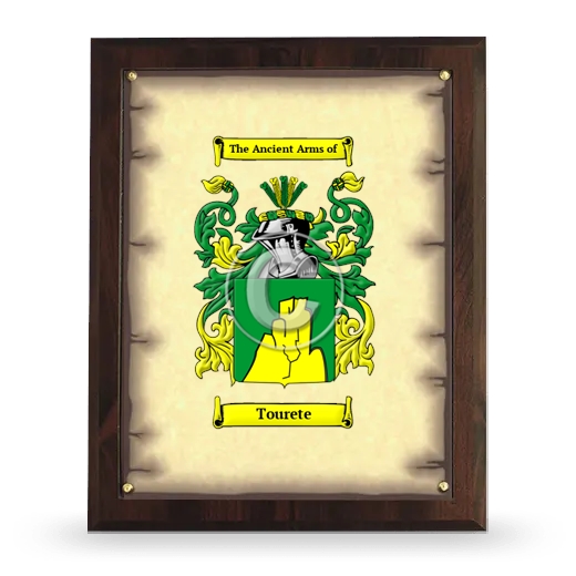 Tourete Coat of Arms Plaque