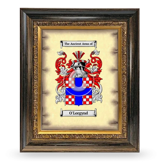 O'Lorgynd Coat of Arms Framed - Heirloom