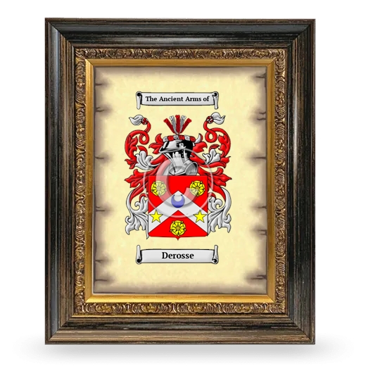Derosse Coat of Arms Framed - Heirloom