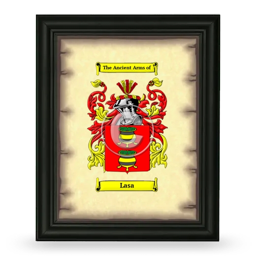 Lasa Coat of Arms Framed - Black