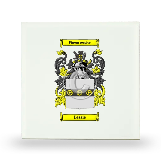 Lessie Small Ceramic Tile with Coat of Arms