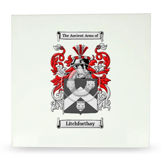 Litchforthay Large Ceramic Tile with Coat of Arms